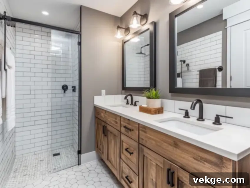 Smoky Gray paint color for a sophisticated small bathroom