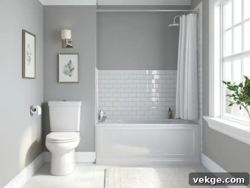 Light Gray paint color for a modern small bathroom