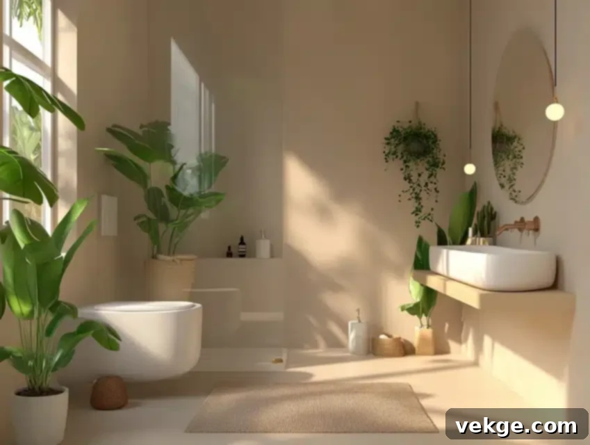 Light Khaki paint color for a grounded and cozy small bathroom