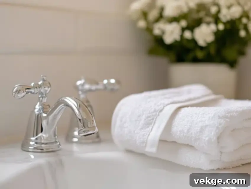 Off-White paint color for a classic and timeless small bathroom