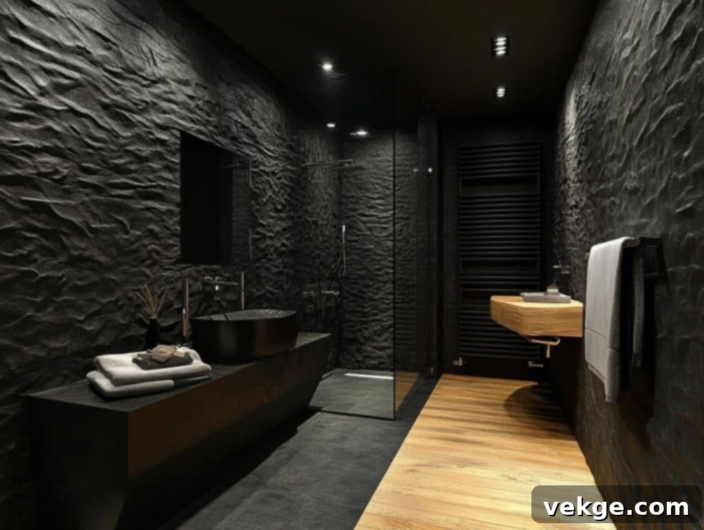 Black Textured Wall Panels for a Modern Touch
