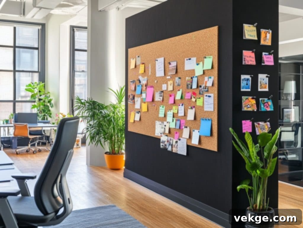 Black with a Pinboard or Corkboard Feature