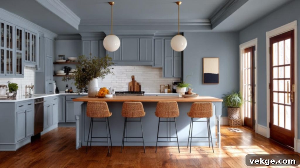 Kitchen cabinets painted with Sherwin-Williams Stardew