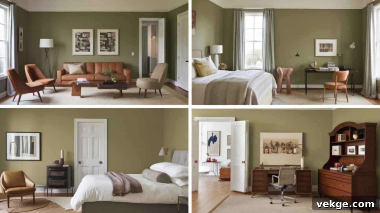 How to incorporate Essex Green in different spaces for interior design
