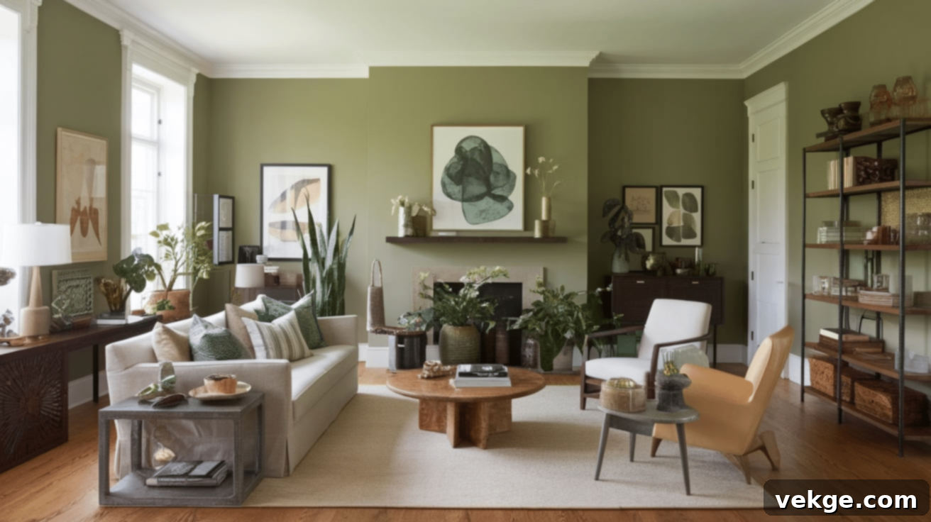 Essex Green paint is ideal for different design styles including traditional, modern, and rustic