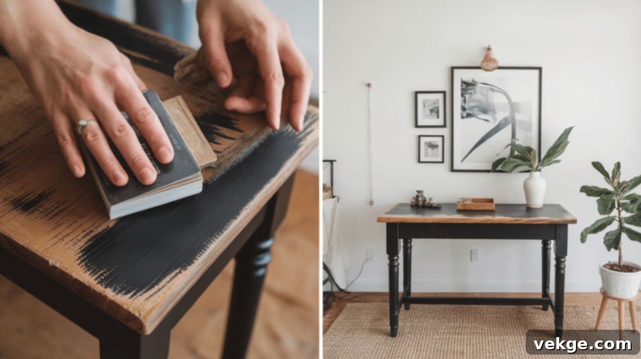 How to Get a Distressed Black Finish at Home