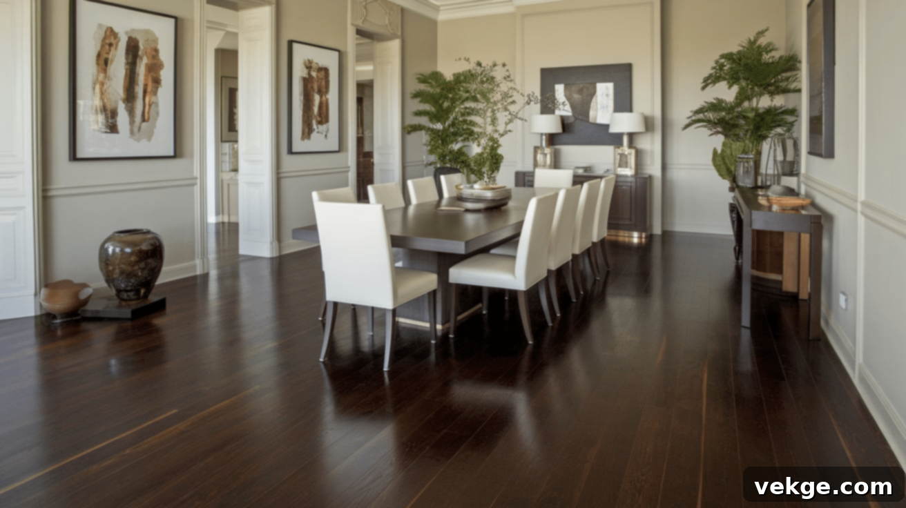 Dark-Stained Wood Floors