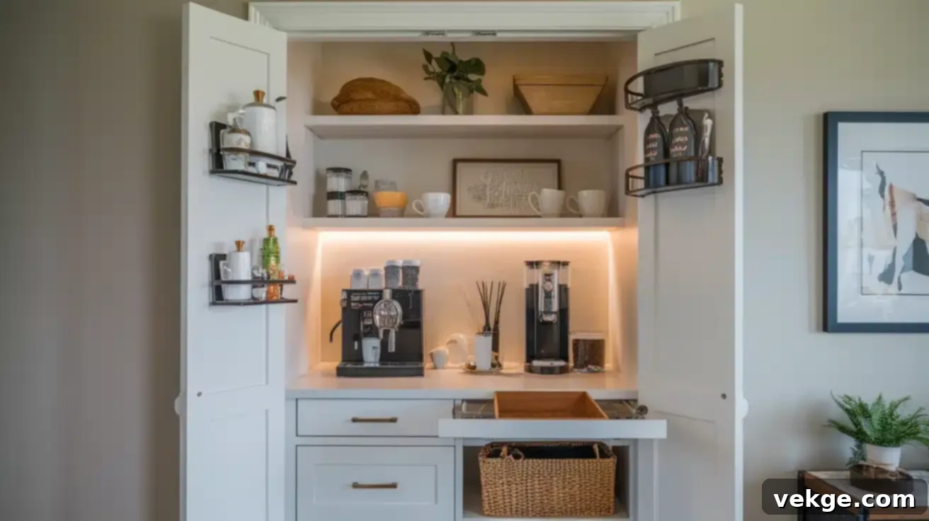 Coffee Bar Inside a Closet