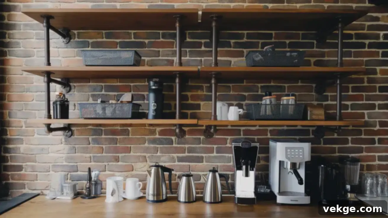 Industrial-Style Coffee Station
