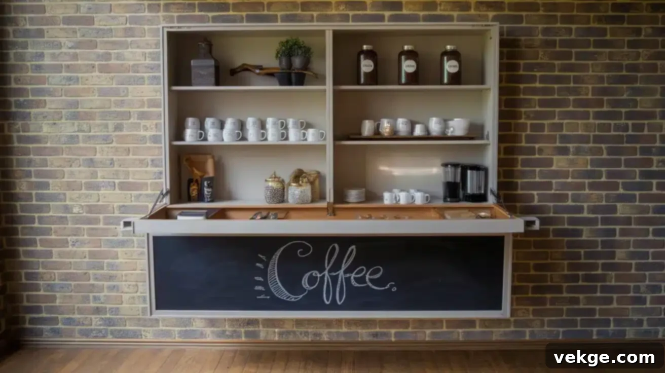 Wall-Mounted Coffee Bar