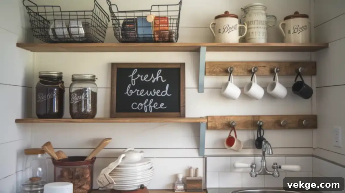 Farmhouse-Style Coffee Nook