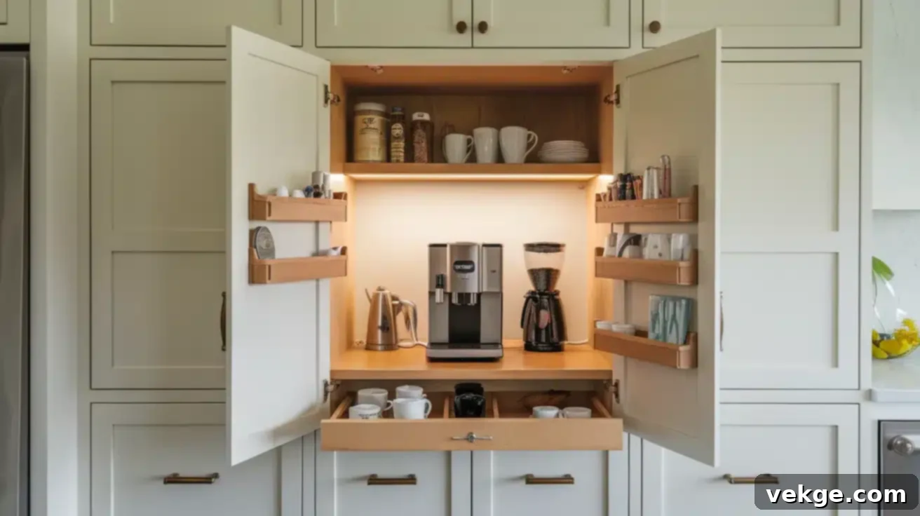Coffee Bar in a Cabinet