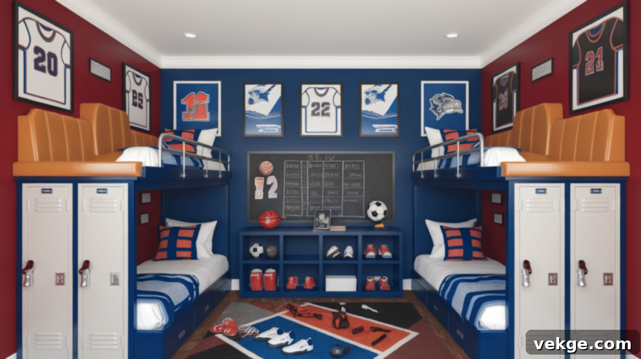 Sports-Themed_Bunk_Room_with_Team_Colors