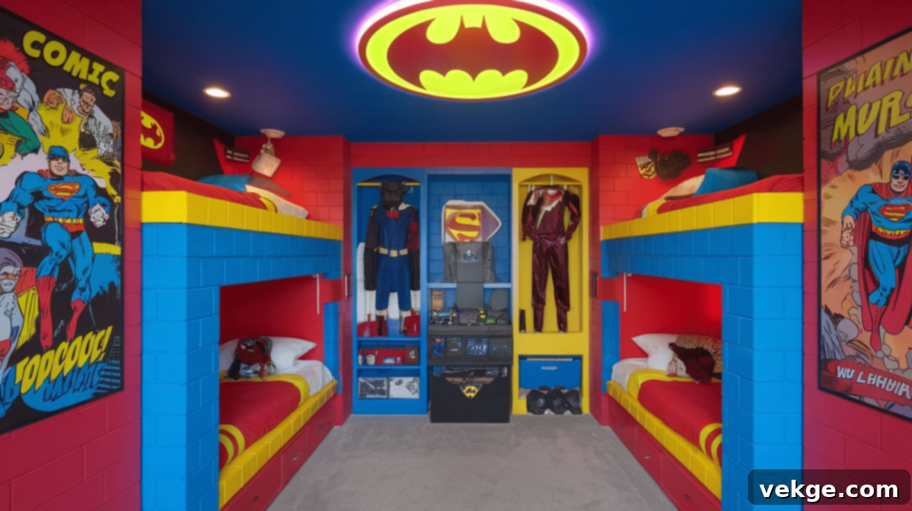 Superhero-Themed_Bunk_Room_for_Comic_Book_Fans