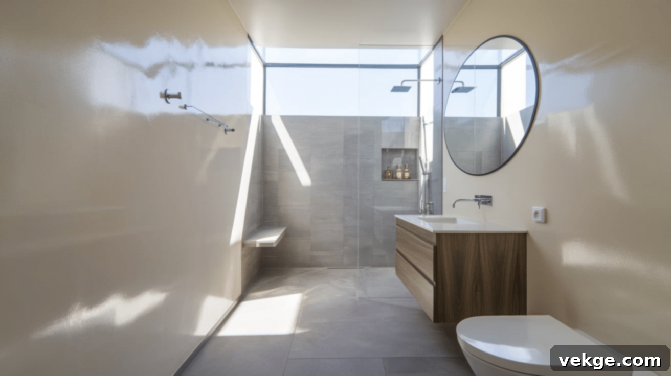 Waterproof Paint on Walls in a Hygienic Wet Room