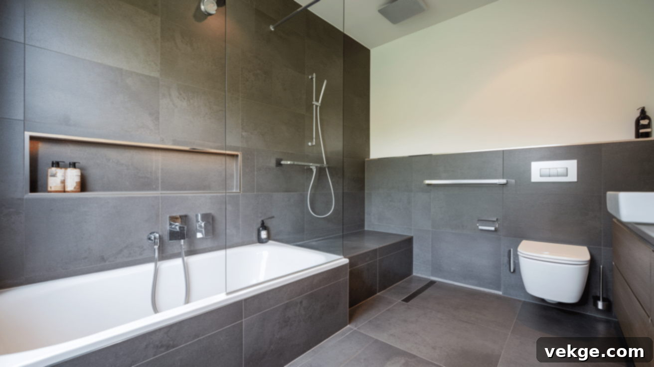 Large Shower Tray in an Accessible Wet Room Design