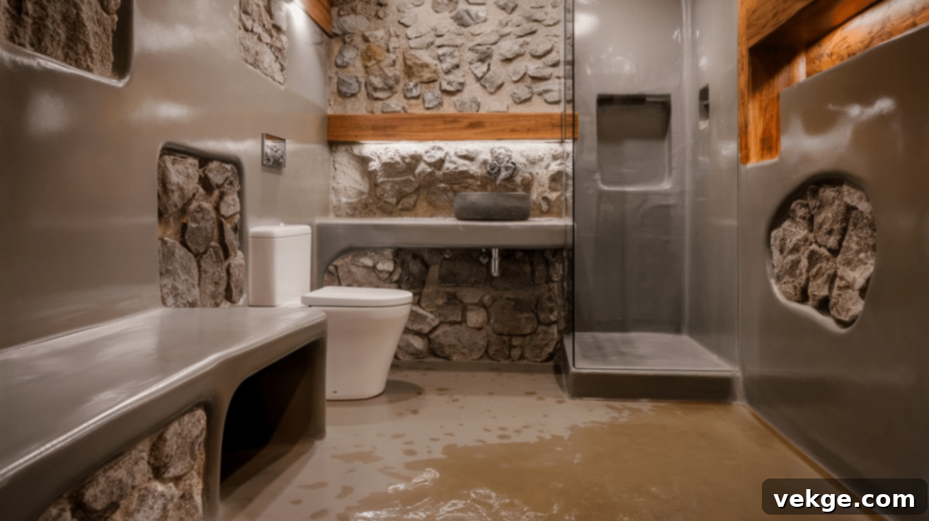 Rich Mix of Textures in a Stylish Wet Room Design