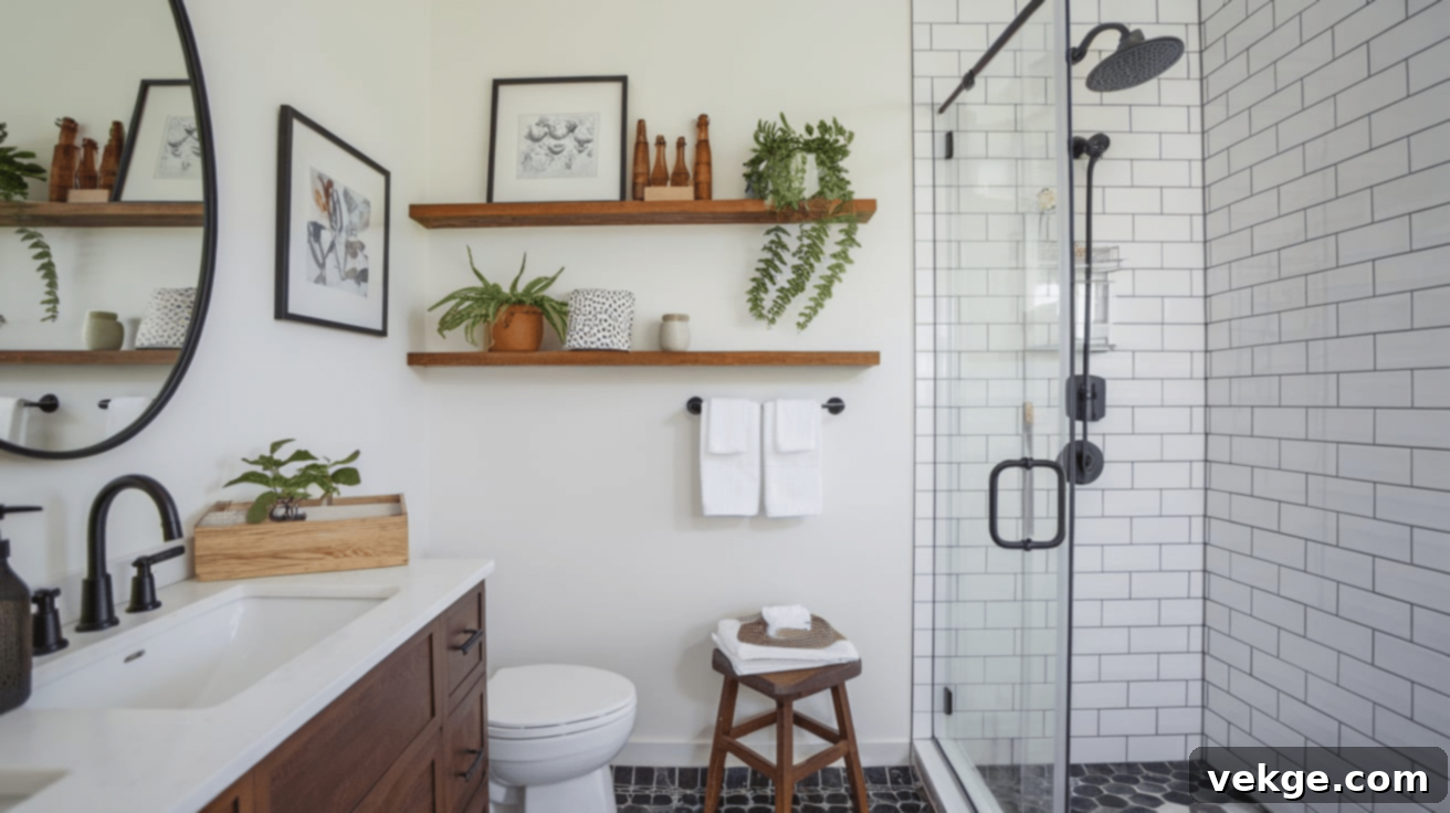 Personalized Wet Room with Art and Decorative Accents