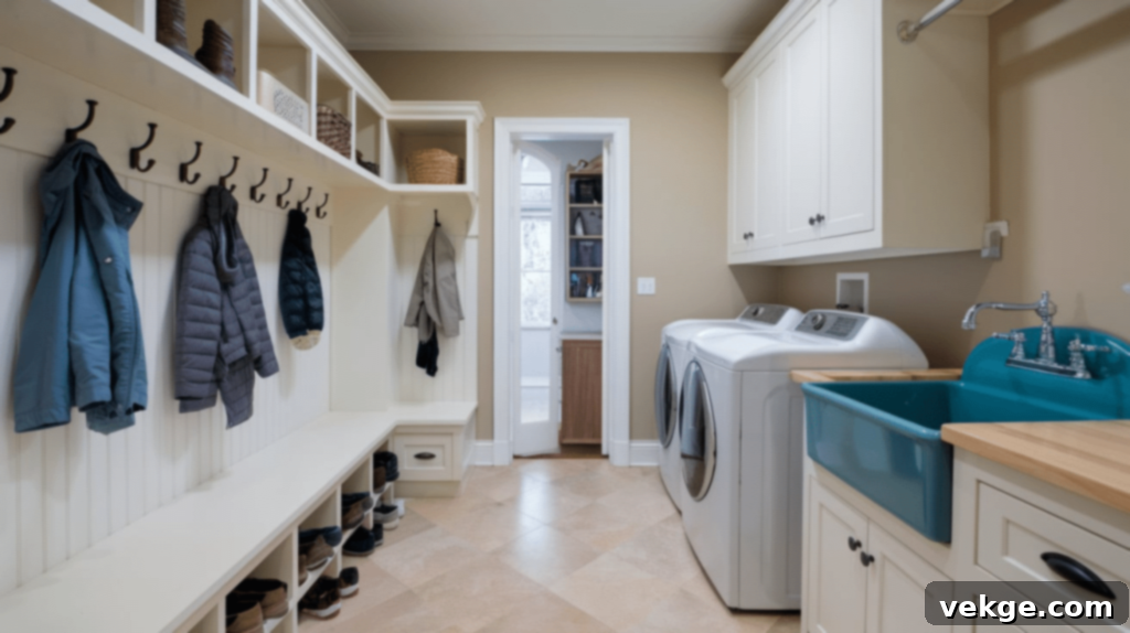 Combined Mudroom and Laundry Room