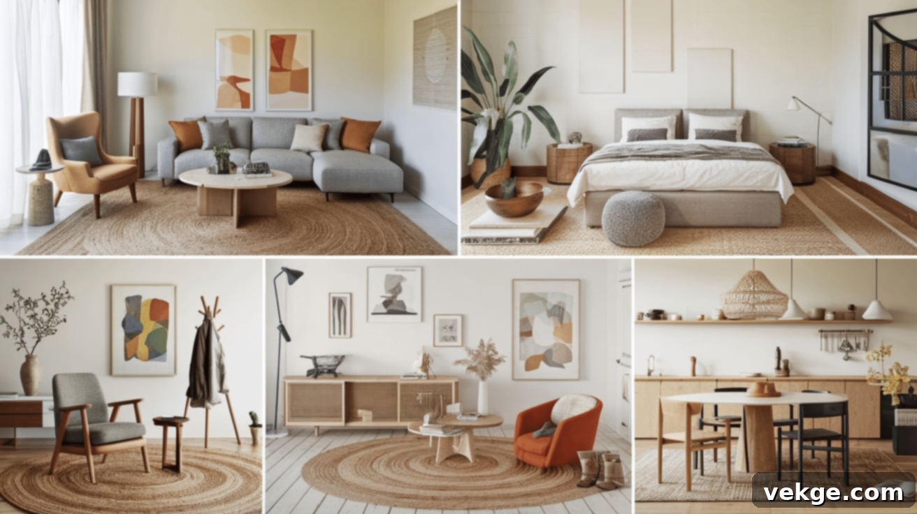 Best Rooms for Layering Rugs Over Jute