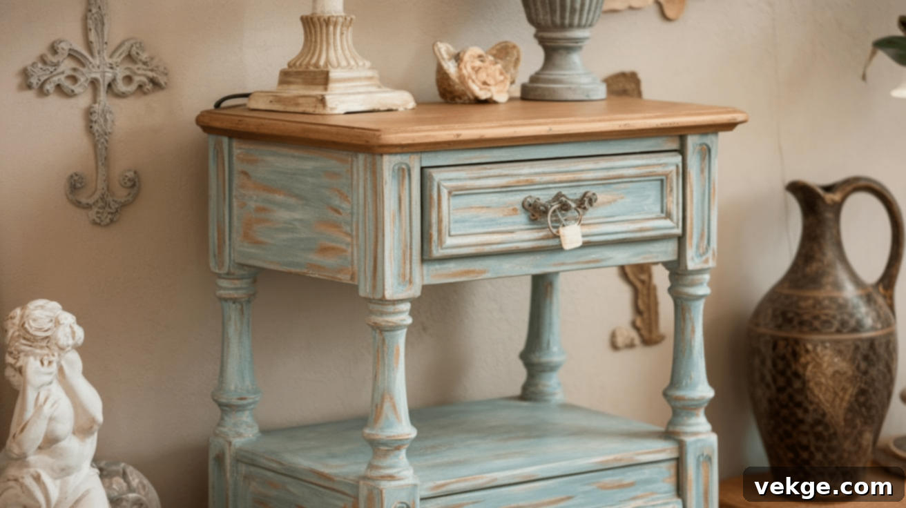 Shabby Chic Painted Nightstand