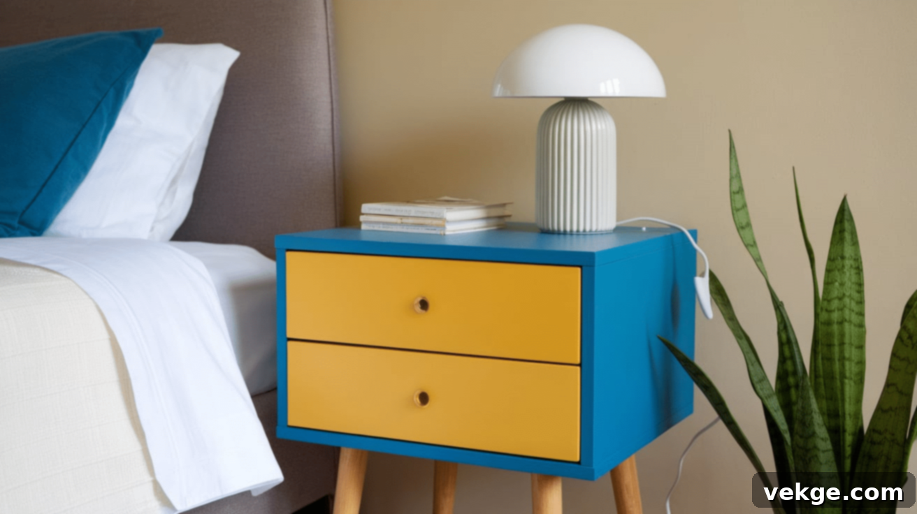 Color-Blocked Nightstand