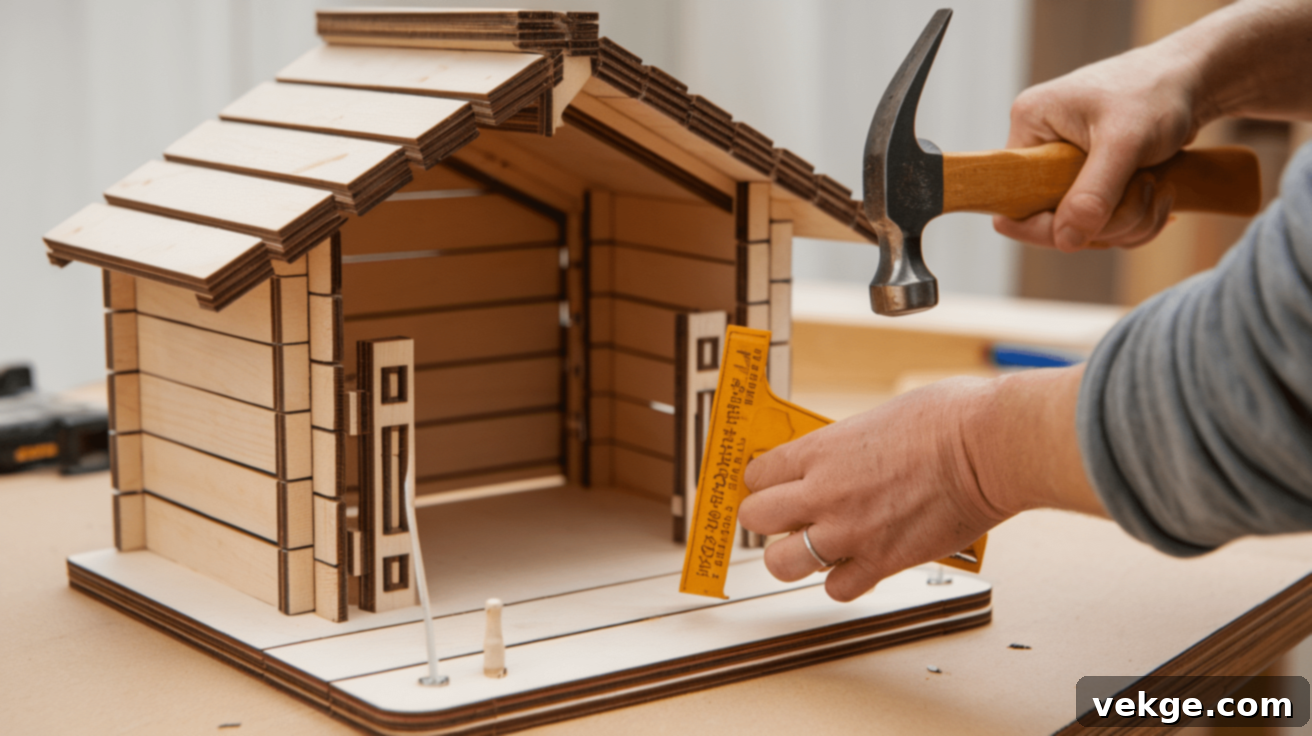 Assemble the Frame of the DIY Nativity Stable