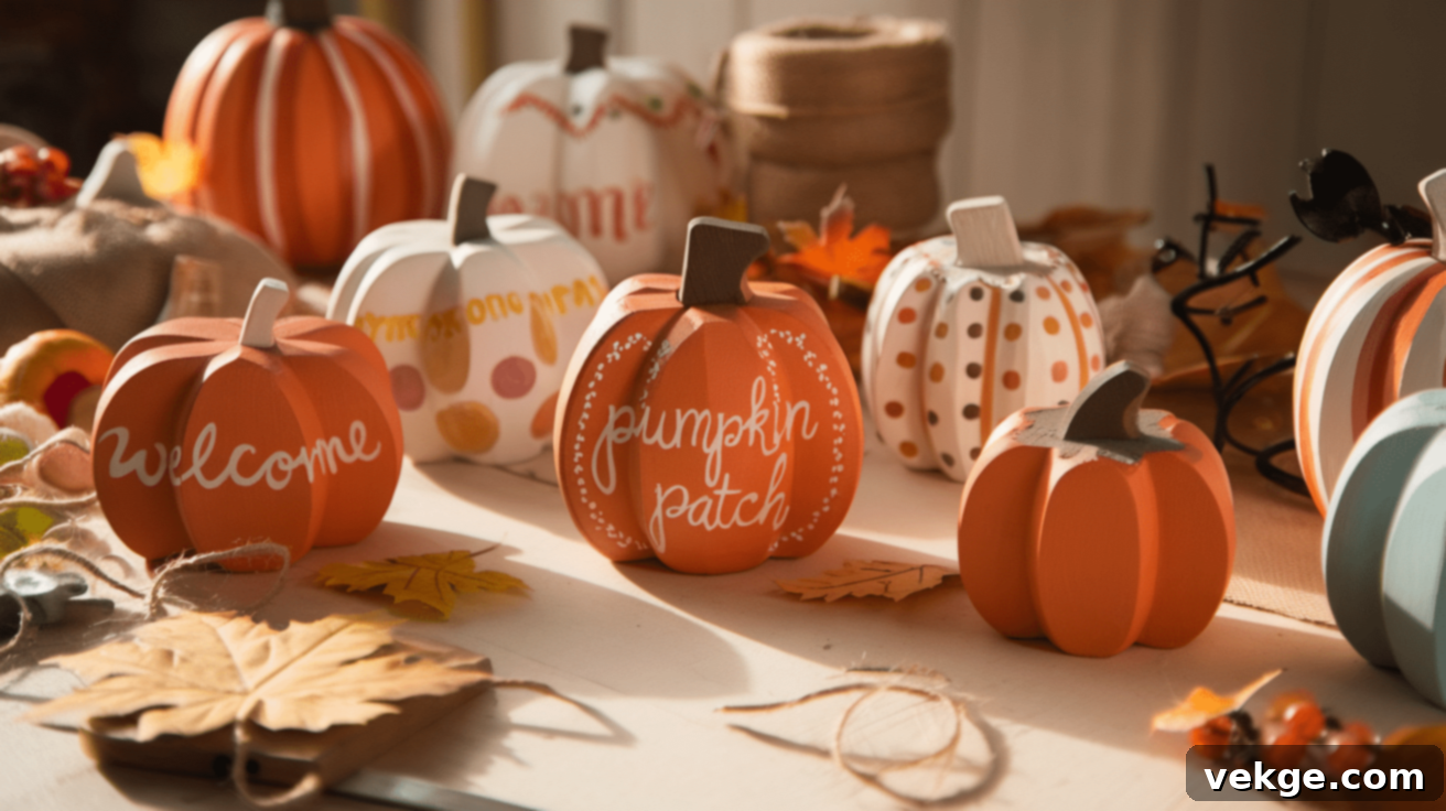 Creative Ways to Customize Wooden Pumpkins
