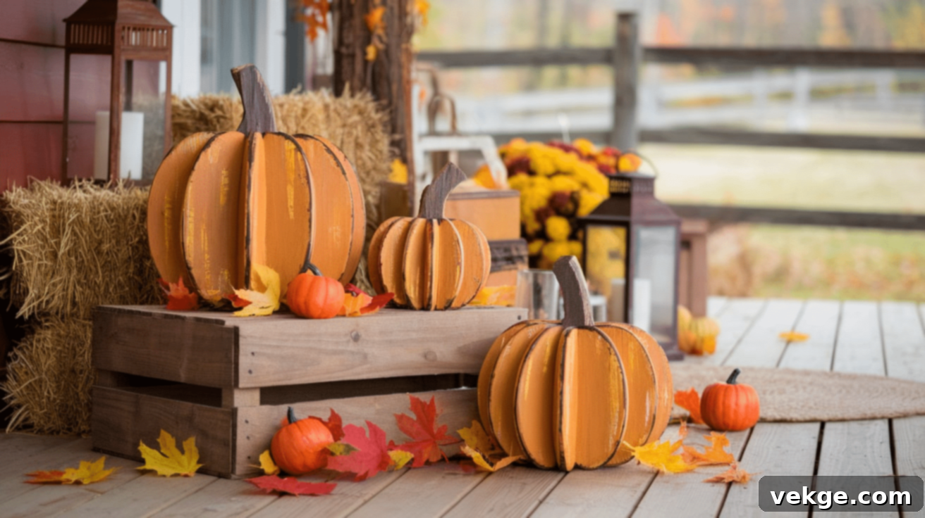 DIY Pallet Wood Pumpkins for Rustic Fall Decor