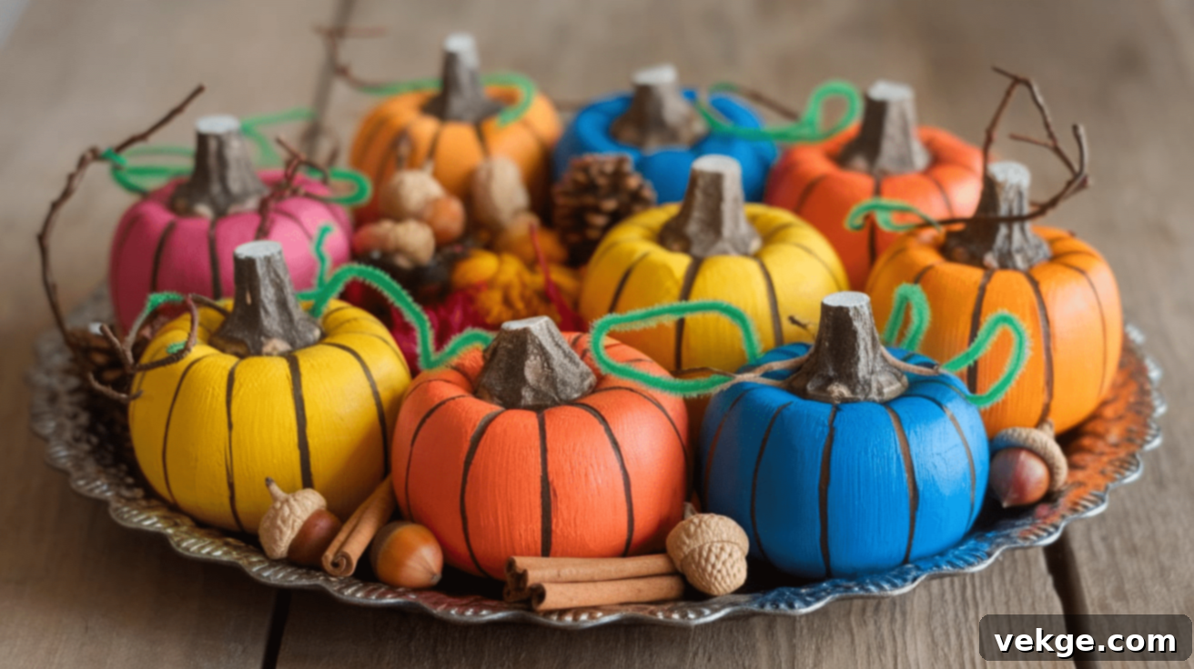 Mini Wooden Spool Pumpkins for Farmhouse Decor