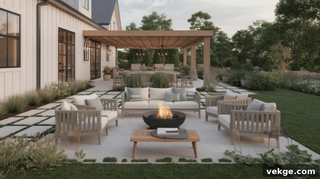 Outdoor Living Spaces for Modern Farmhouse