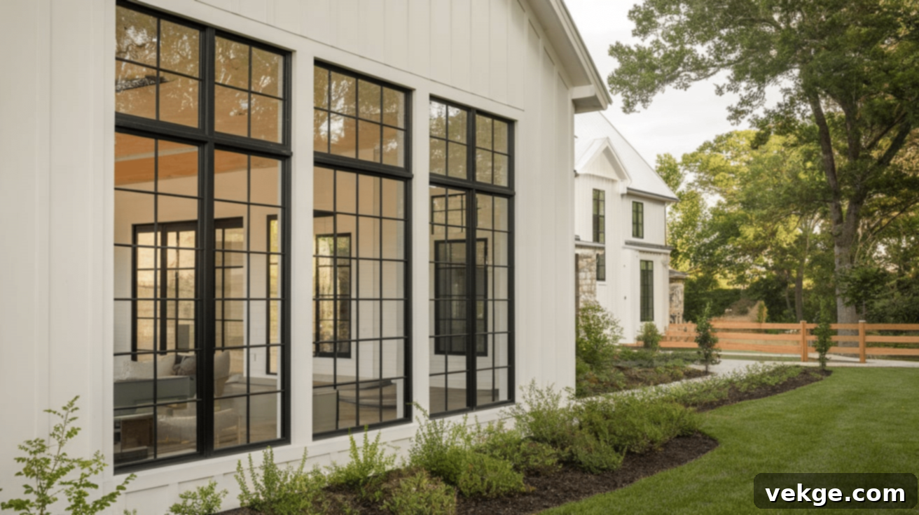 Farmhouse Windows with Grids