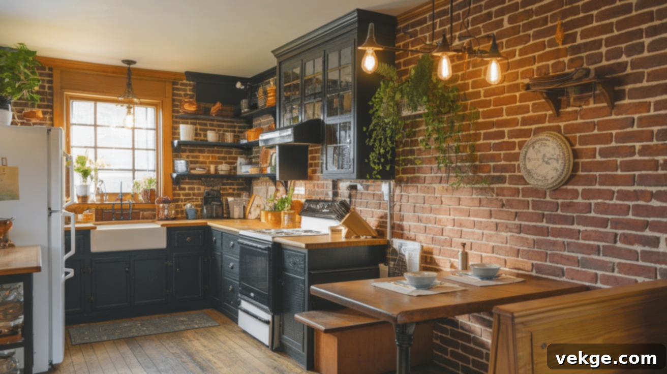 Black_Cabinets_with_Exposed_Brick_Walls