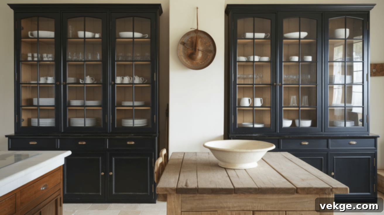 Black_Cabinets_with_Glass_Doors