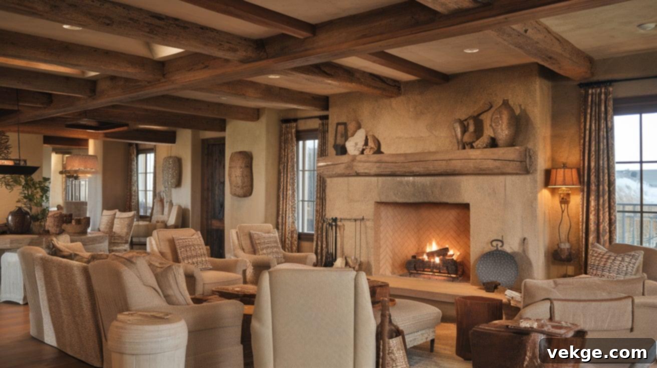 Rustic Seaside Retreat Living Room