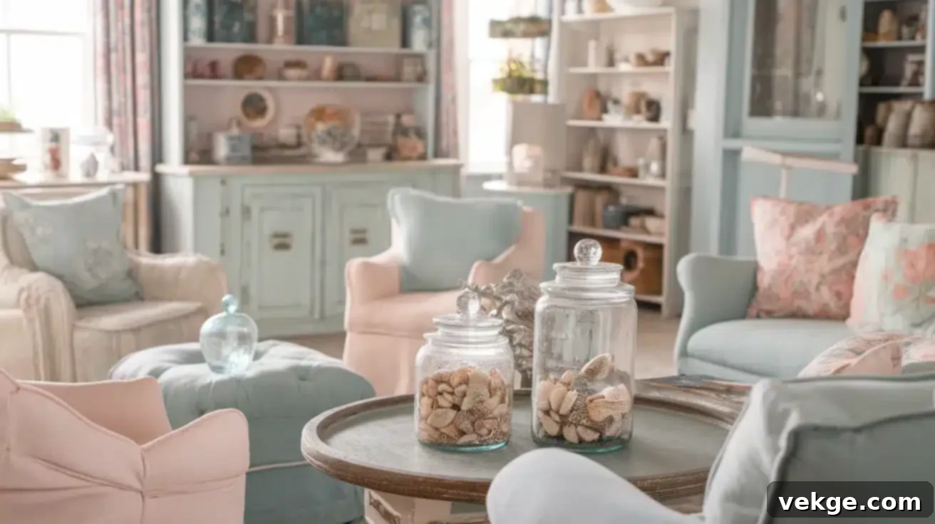 Vintage Coastal Charm Living Room