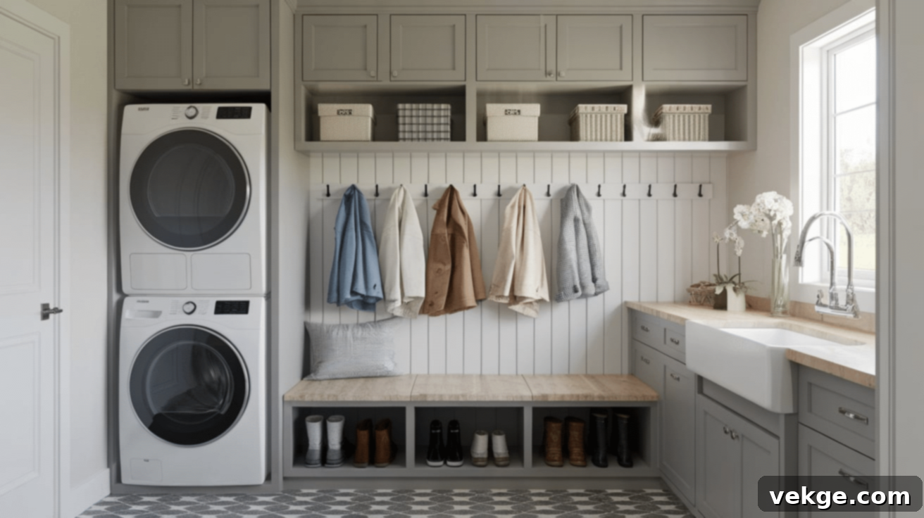 Combine the Mud Room with a Laundry Area