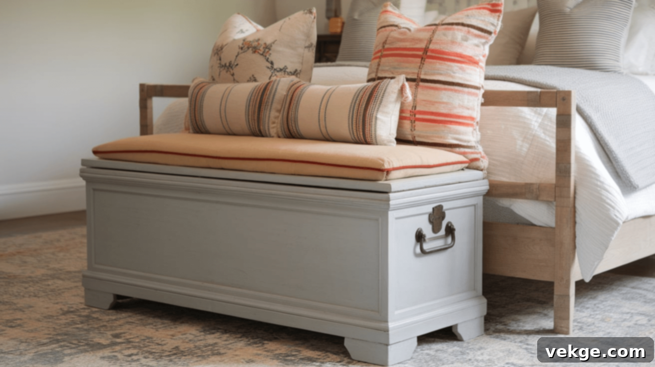 Add Cushions or Pillows to Cedar Chest