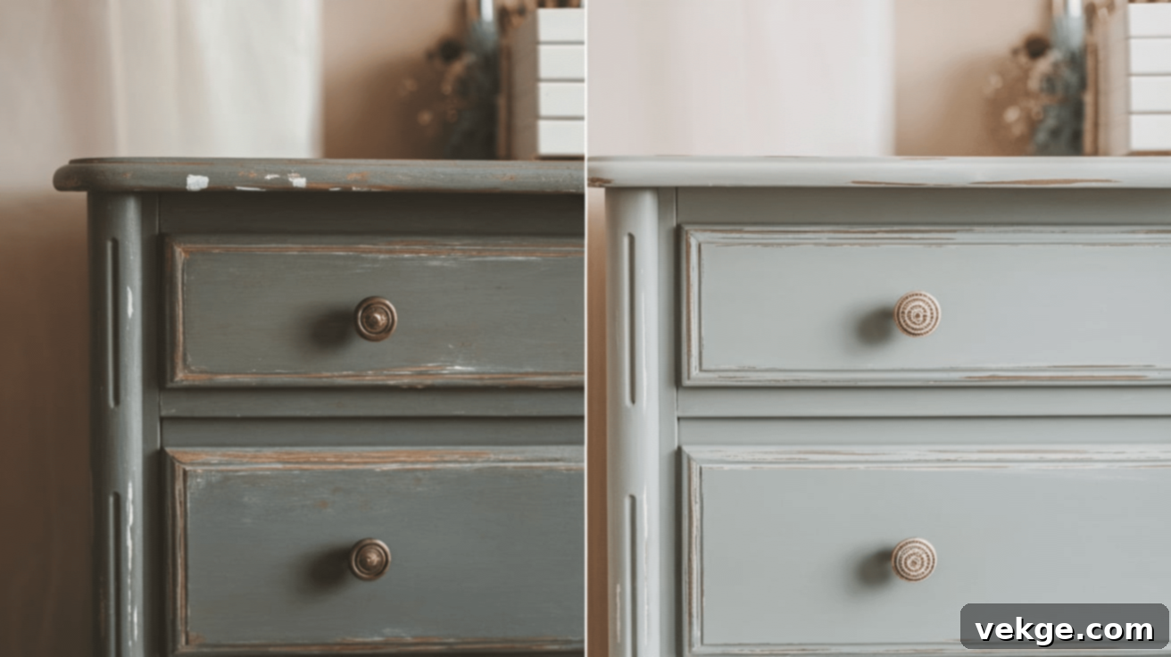 Upgraded Nightstand Before & After - Shabby chic bedroom furniture
