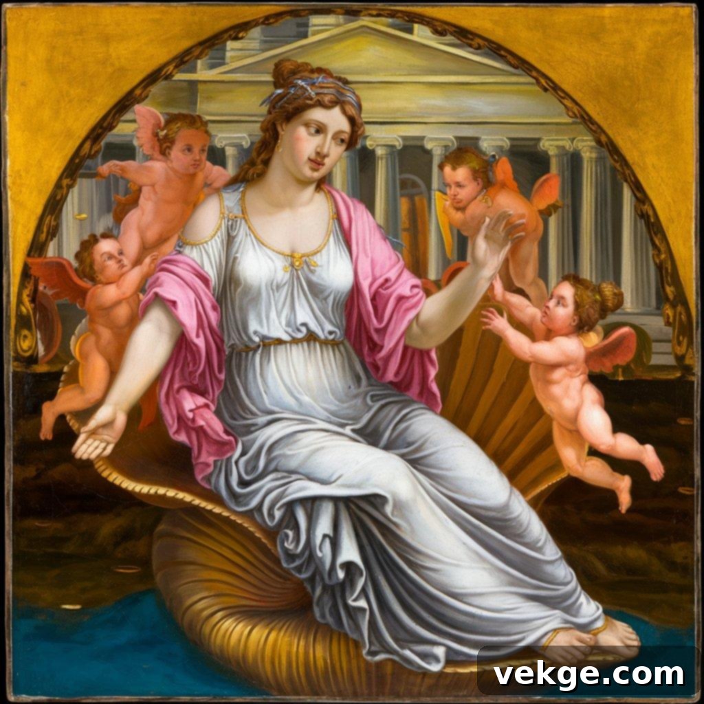 Venus (Aphrodite) - goddess of love, beauty, and fertility