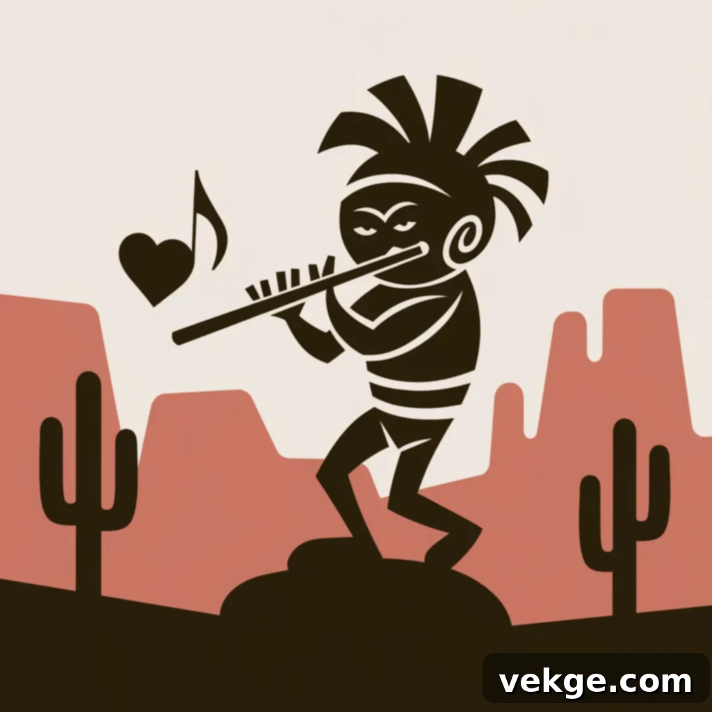 Kokopelli (Native American) - the flute player bringing joy and fertility to love