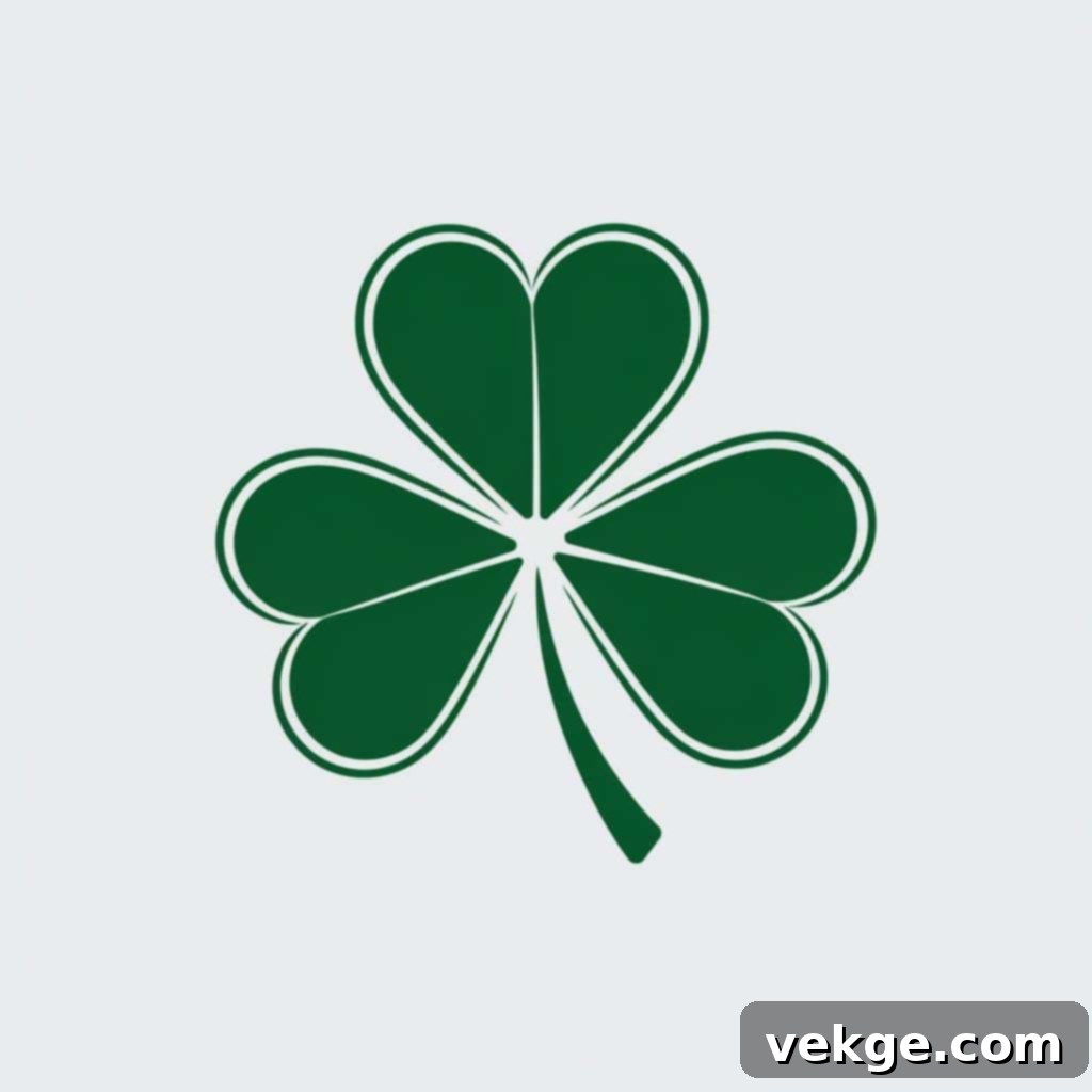 Three-Leaf Clover (Shamrock) - symbol of faith, hope, and love