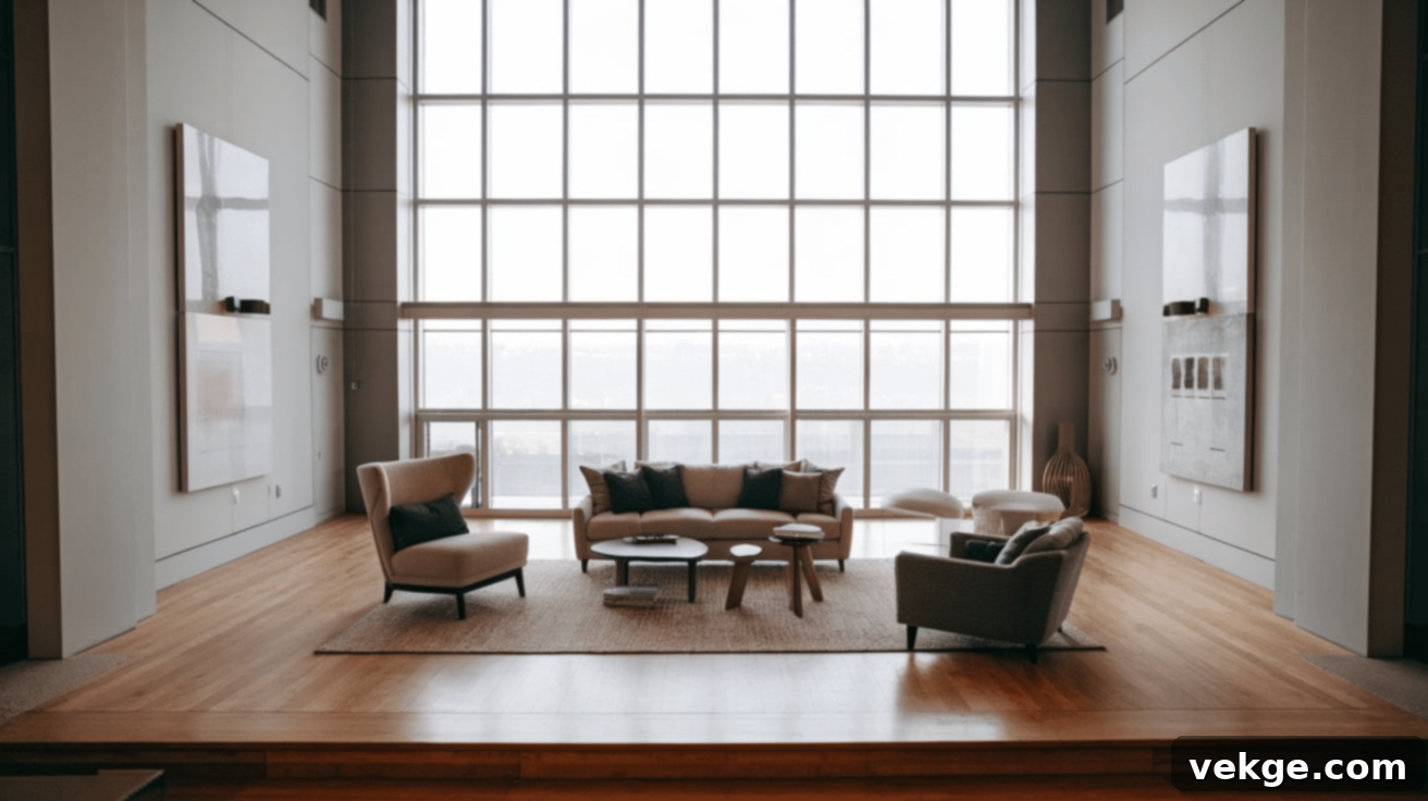 Arranging Furniture Around a Central Feature in an Open Plan