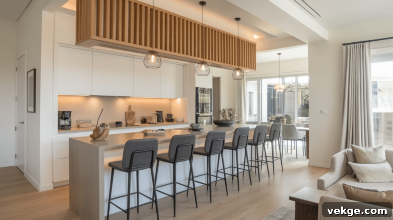 Breakfast Bar as a Divider in an Open Floor Plan