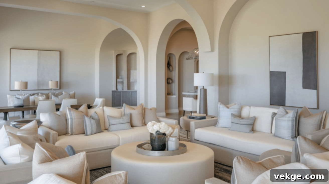Consistent Color Palette in Open Floor Plan