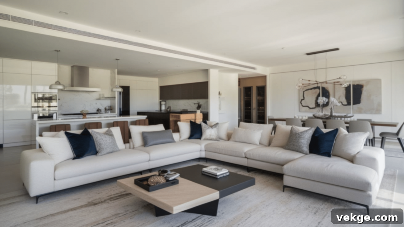 Using a Sectional Sofa to Define an Open Concept Living Room
