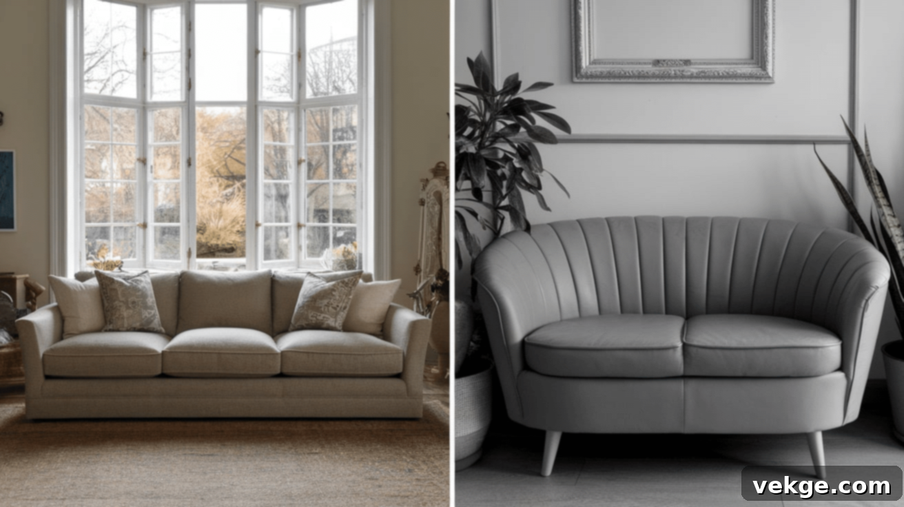 Size Comparison Sofa vs Loveseat