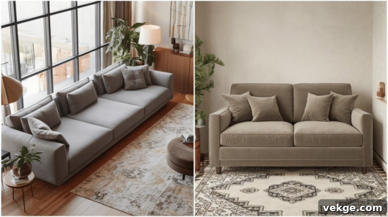 Space Requirements Sofa vs Loveseat