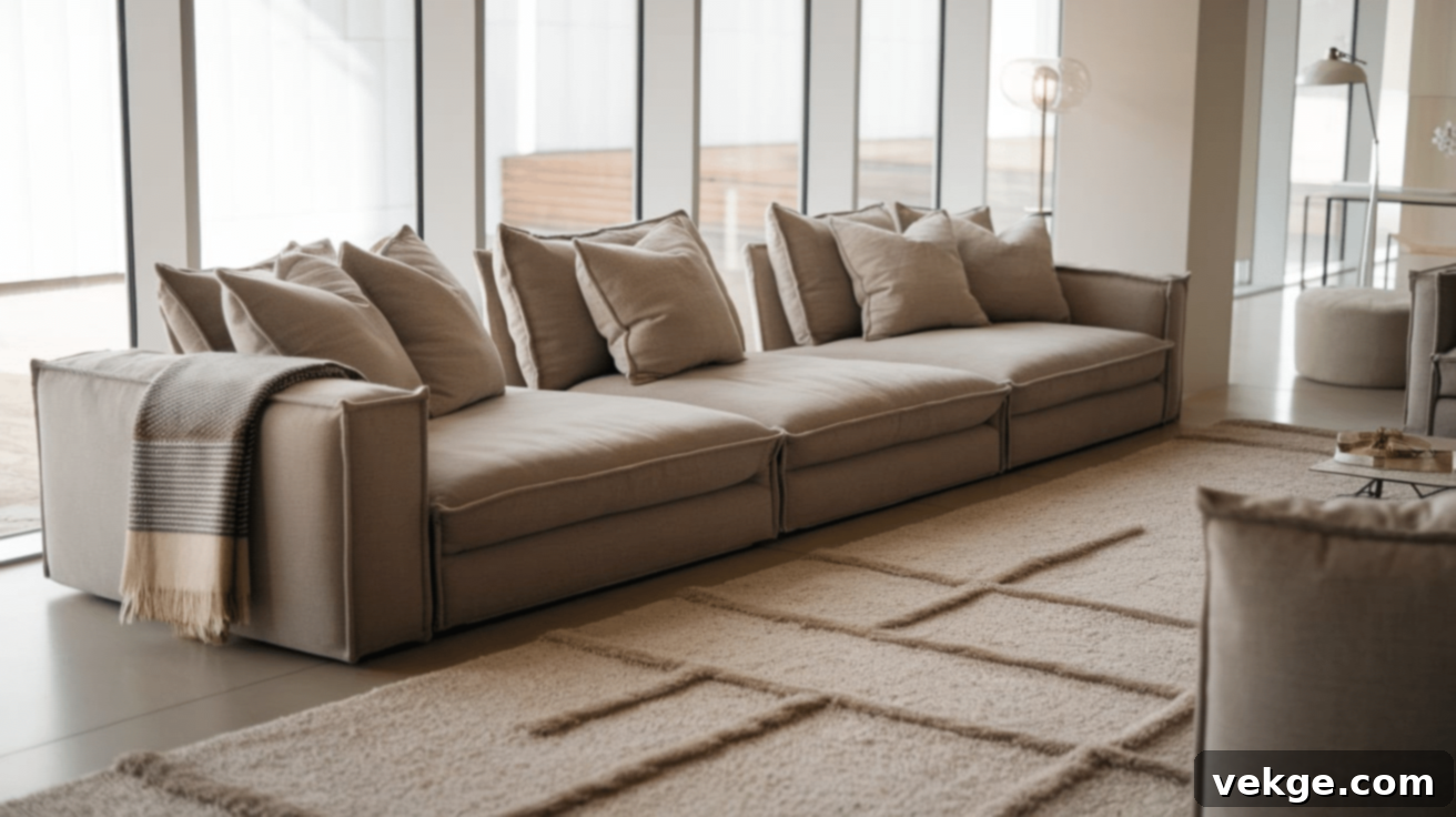 The Lounger's Paradise Sofa - Features wide arms and deep seats for ultimate lounging