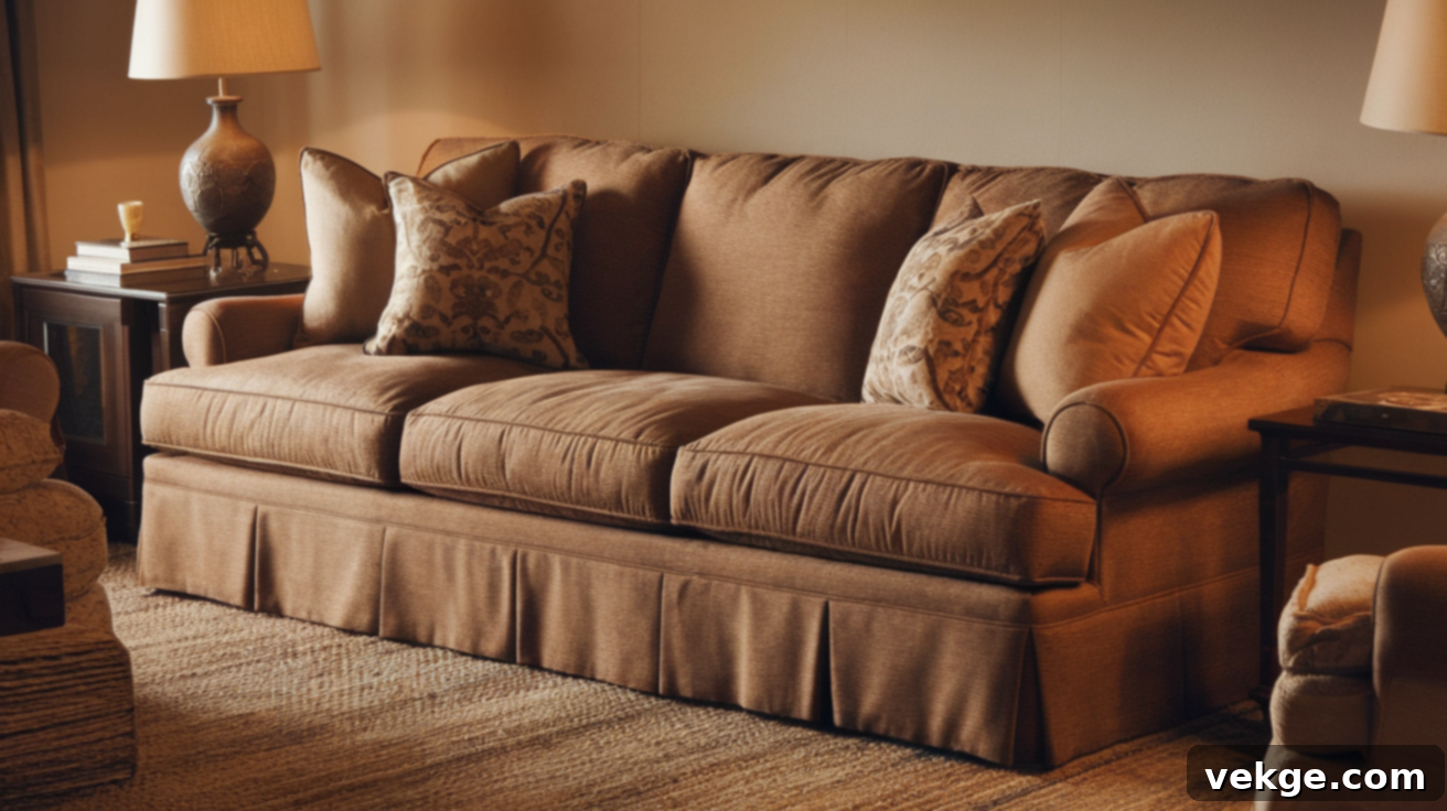 The Classic Comfort Sectional - A budget-friendly option with a classic, cozy design